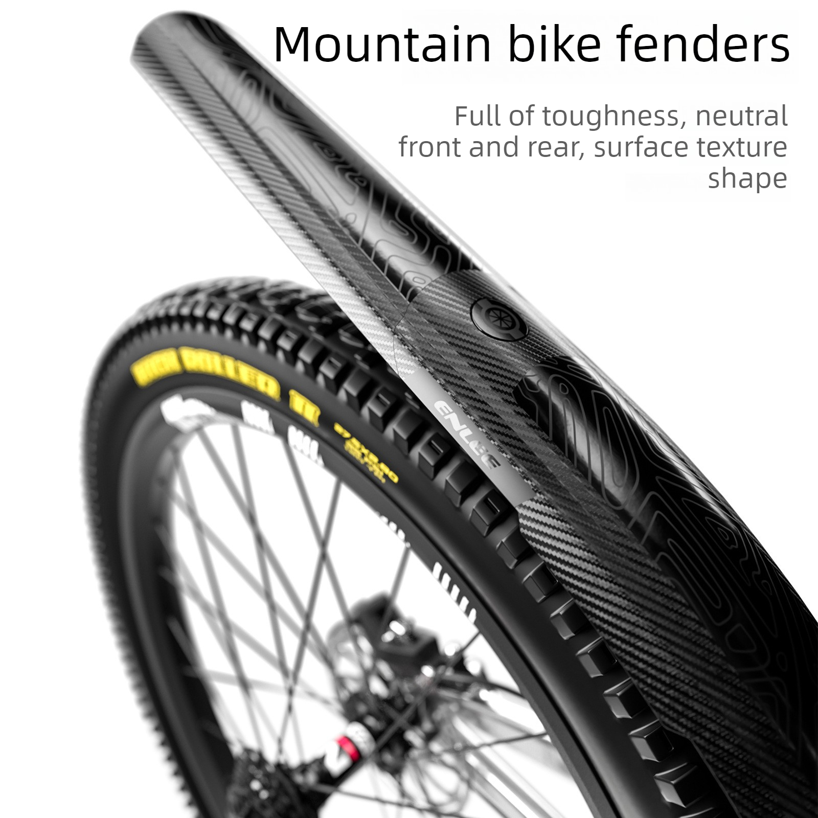 Mountain Biking Downhill - ENLEE mountainbike spatborden, downhill fietsen, langwerpige