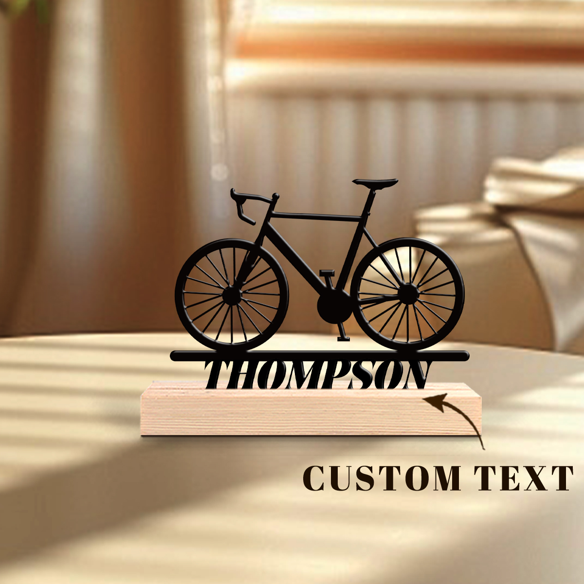 Mountain Biking Gifts - 1Pc Csutom Mountainbike Houten Basis Metalen