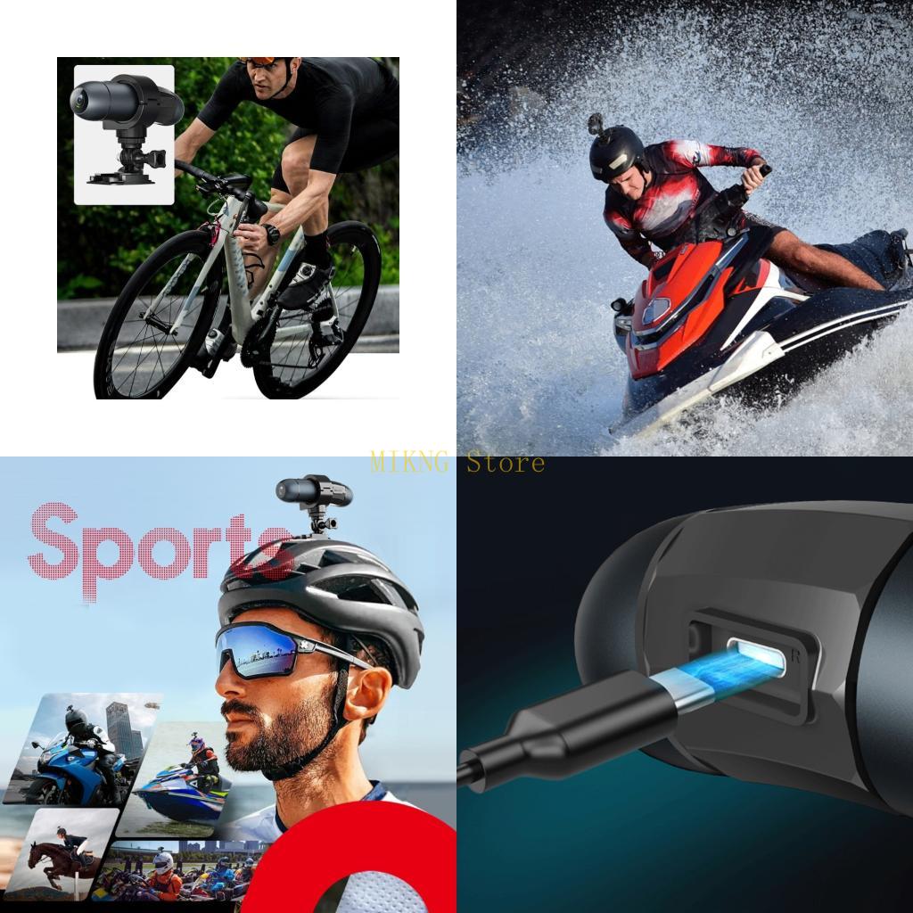 Mountain Biking Helmet - 4K buitenactiecamera Mountainbike motorfietsen helmcamera Minicamera