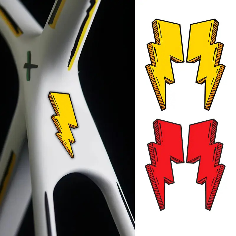 Mountain Biking Helmet - 1 stks Lightning Stickers Fietsframe Sticker
