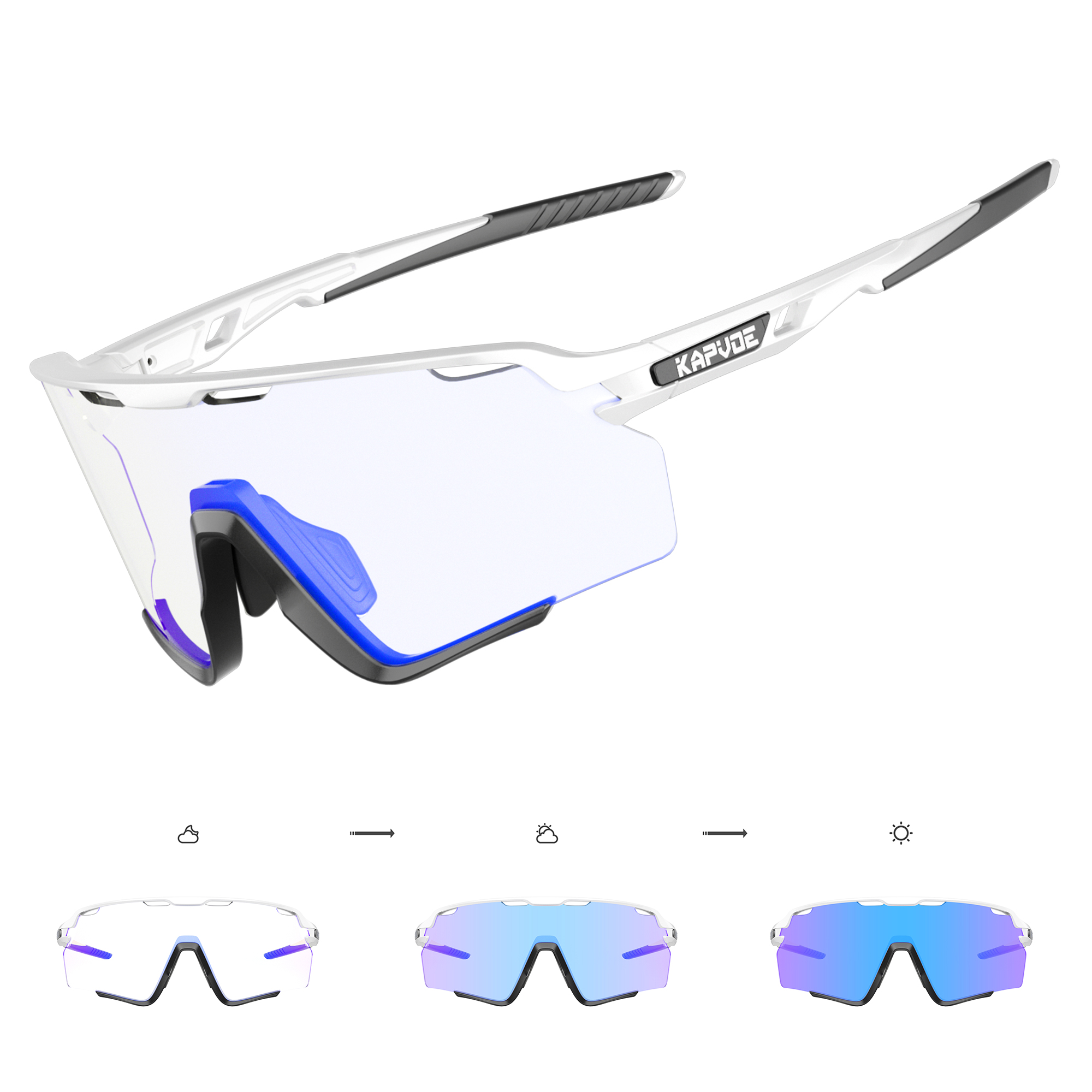 Mountain Biking Glasses - KAPOVE Nieuwe Meekleurende Outdoor Road Fiets